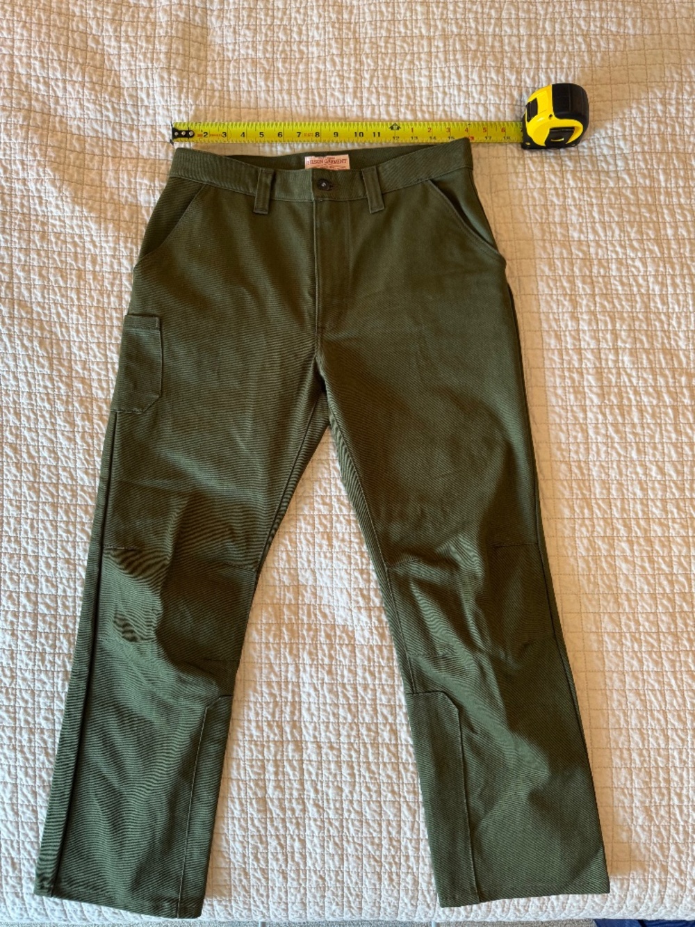 Filson Field Pant (Style 10522) in Olive Green, Size 30x34